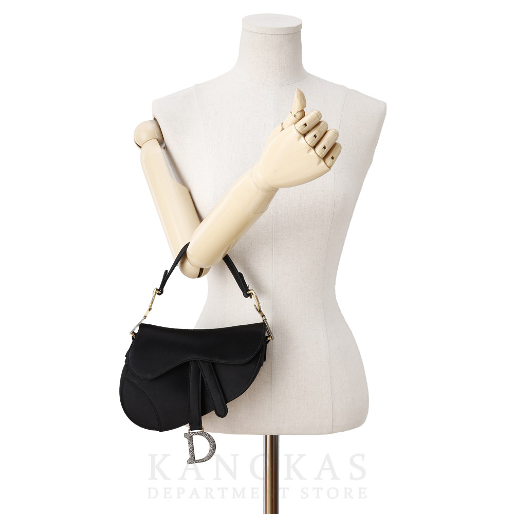 CHRISTIAN DIOR(USED)크리스찬디올 새틴 미니 새들백